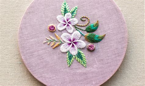 techniques  gorgeous hand embroidered flowers craftsy