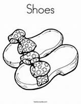 Coloring Shoes Sandals Slippers Pink Shoe Girls Pages Printable Buckle Summer Outline Kids Template Print Twistynoodle Built California Usa Gif sketch template