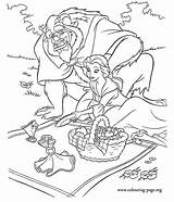 Beast Coloring Beauty Belle Chip Picnic Colouring Pages Having Characters Disney Color Desenho Library Clipart Princess La Print Wonderful sketch template