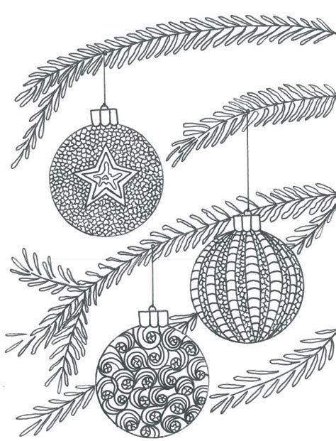 christmas baubles adult coloring page allfreechristmascraftscom