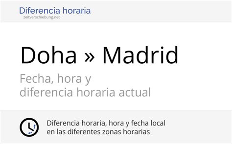 Diferencia Horaria Doha Catar Madrid España