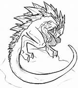Godzilla Colorear Raskrasil Mostro Monstre Anguirus Fun2draw Getdrawings Monstruo Monstruos Ghidorah sketch template