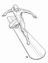 Surfer Silver Coloring Pages Getcolorings Printable sketch template