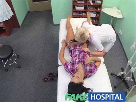 fakehospital patient enjoys nurse massage and doctors big