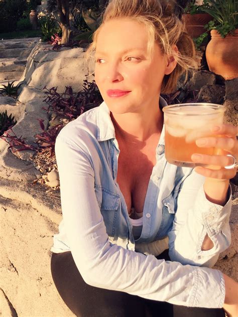 Katherine Heigl Selfie In A Bra And Covering Topless