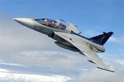 blue  white fighter jet aircraft military aircraft jas  gripen swedish air force hd