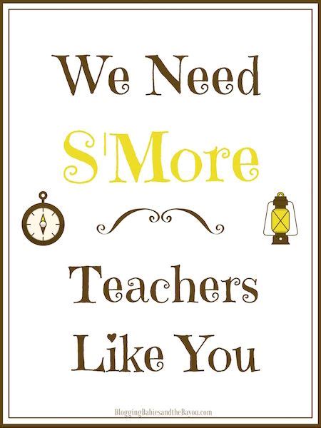 smore teachers   teachers appreciation printable