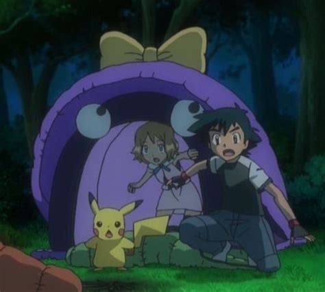 Notice How Ash Was Sleeping In Front Of The Girl S Tent