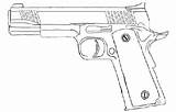 Guns Weapon Revolver Crayons sketch template