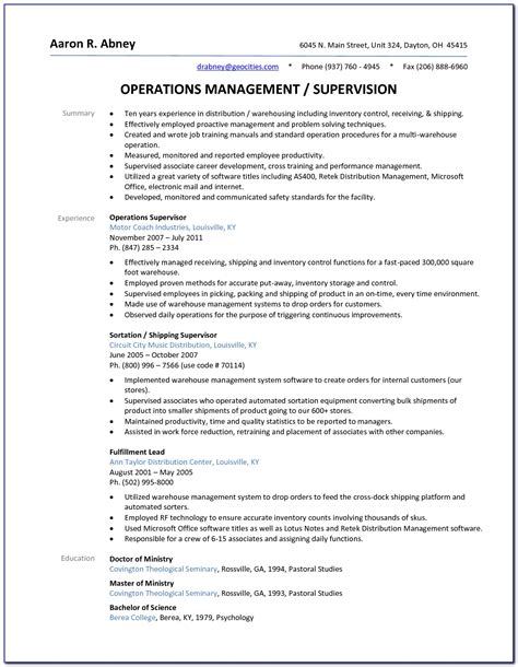 warehouse operations manual sample template resume examples wlbyvo
