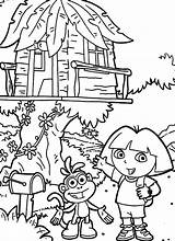Coloring Tree Pages House Getdrawings sketch template