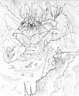 Dantes Inferno Lucifer sketch template