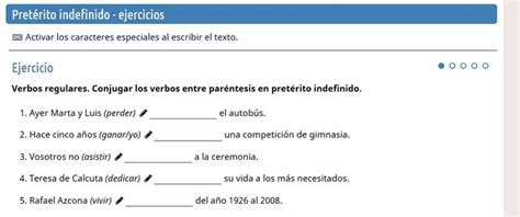 Ejercicios Sobre El Pretérito Indefinido Passé Simple Passé Simple