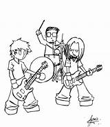 Band Rock Drawing Punk Getdrawings sketch template
