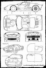 Gt40 Maus Mans Aston Blueprints sketch template