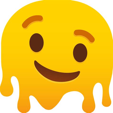 melting face emoji  png