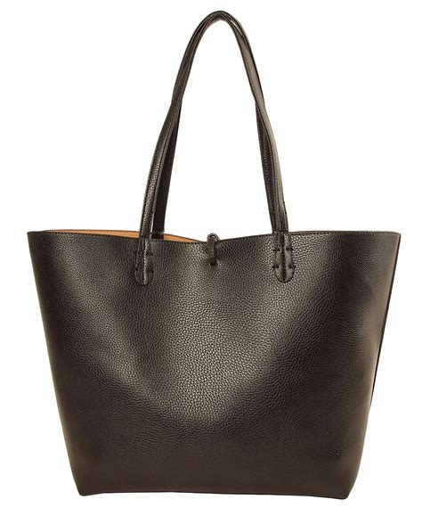womens classic    vegan leather purse  toned reversible tote handbag ebay