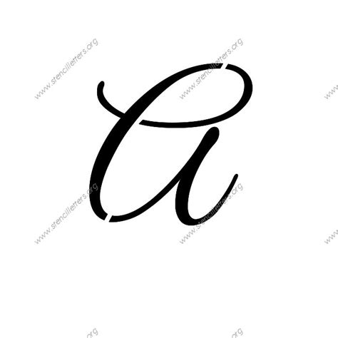 Elegant Calligraphy Uppercase And Lowercase Letter Stencils A Z 1 4 To 12