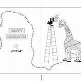 Yoobi Pages Activity Sheets Holiday Card Coloring sketch template