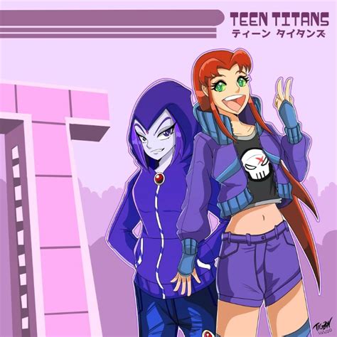 Girls Of Teen Titans Raven And Starfire 2021 Redo By Tigzon On Newgrounds