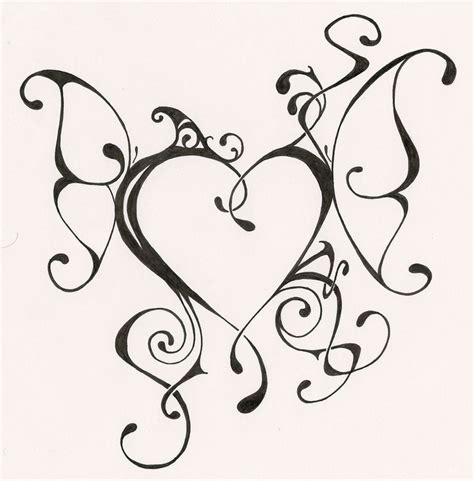 26 best heart tattoo outlines images on pinterest heart