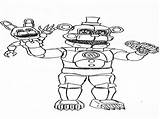 Coloring Pages Foxy Nightmare Freddy Five Night Getcolorings Getdrawings sketch template