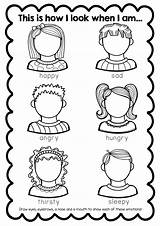 Feelings Worksheets Kindergarten Emotions Activities Worksheet Kids Social Esl Teaching Actividades English Sentimientos Grade Emotional Skills Coloring Preschool Zones Regulation sketch template