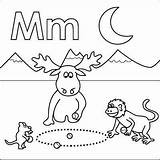 Coloring Letter Pages Moose Color Preschool Moon Marbles Monkey Mouse Alphabet Mountains Abc Crafts Print Theme Kids Online Coloringpages4u Coloringpages sketch template