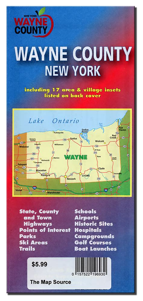 wayne county  york  map source
