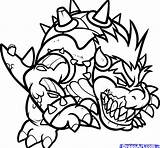 Bowser Coloring Pages Getdrawings sketch template
