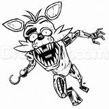 Foxy Coloring Pages Nightmare Freddy Nights Five Getdrawings sketch template