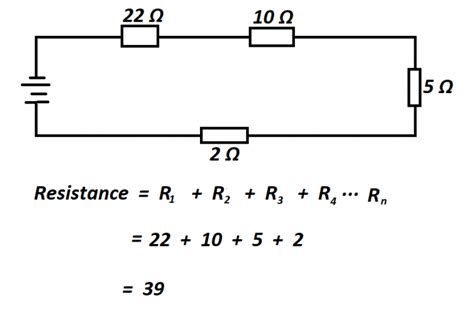 calculate total resistance   series circuit