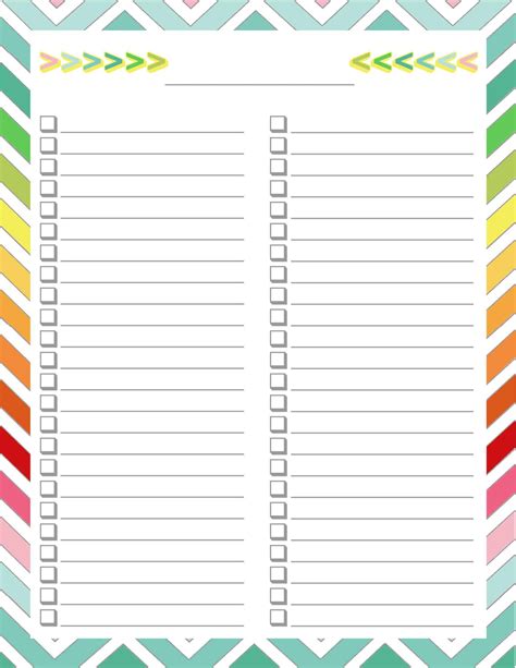 printable   list checklist templates word  excel