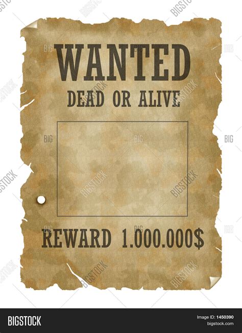 poster wanted dead alive image photo bigstock