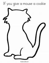 Cat Coloring If Give Mouse Templates Pages Cookie Cupcake Kids Printable Drawing Kitten Pattern Saw Carving Pumpkin Patterns Stained Glass sketch template