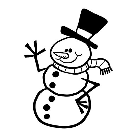 snowman cartoon vector illustration  vector art  vecteezy
