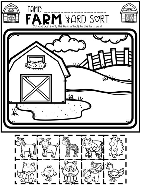 farm math  literacy worksheets  preschool farm