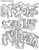 Mistakes Mindset Learn Coping Classroomdoodles Numeri Emotional sketch template