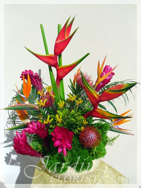 Tropical Flower Arrangements Le Jardin Florist 561 627 8118
