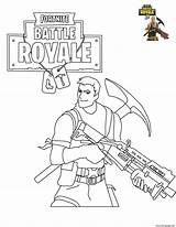 Coloring Fortnite Battle Royale Pages Printable Color Print sketch template
