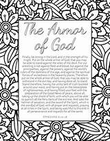 God Armor Coloring Printable Pages Faith Verse Bible Prayer Scripture Kids Choose Board sketch template