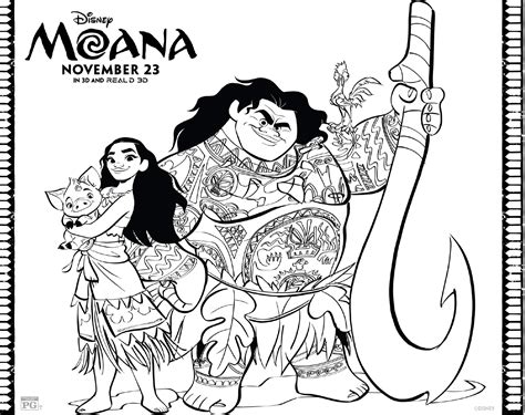 moana coloring pages