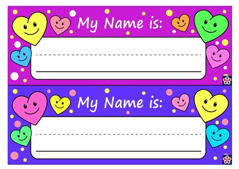 printable  tags  preschoolers teachersmagcom