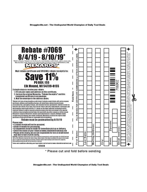 menards  rebate  purchases   struggleville