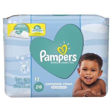 pampers baby wipes complete clean scented  refill tub  included  count walmartcom