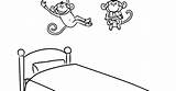 Coloring Monkeys Jumping sketch template