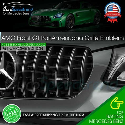 kupit amg emblem gt panamericana front grille chrome badge na auktsion iz ameriki  dostavkoy