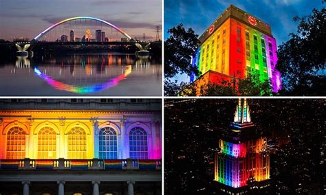 Us Monuments Lit In Rainbow Colors To Honor Lgbt Pride Daily Mail Online