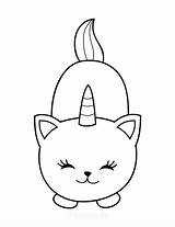 Caticorn Colorir Coloringpagesonly Adults sketch template