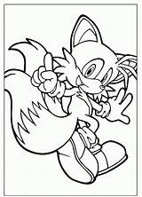 Tails Colouring Prower sketch template